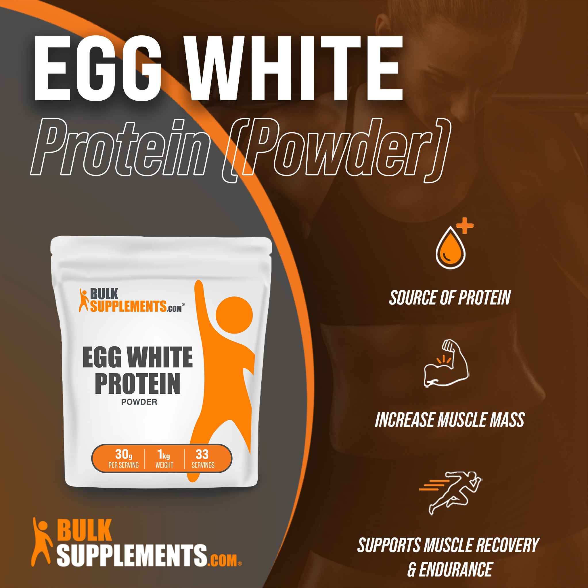 Blanc d'Oeuf en Poudre - 1 Kg - PR-OU Egg Protein - Protéine D