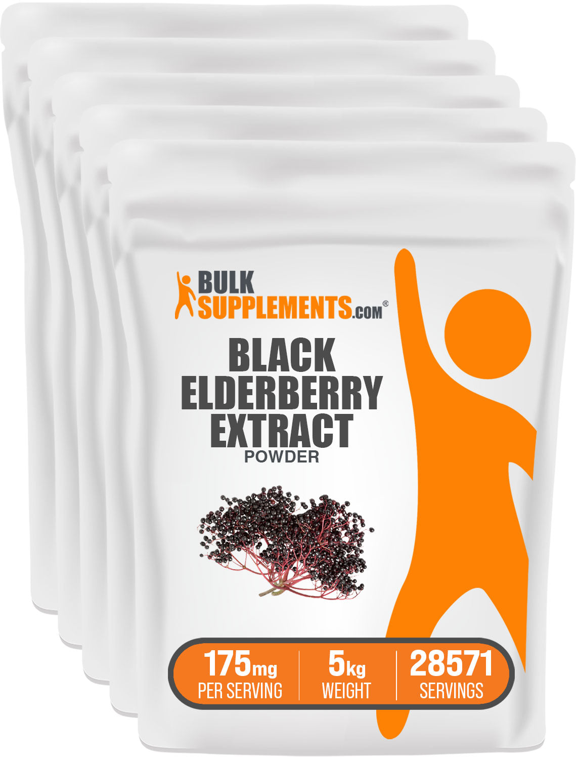 BulkSupplements.com Elderberry Extract Powder 5kg bag image