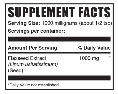 Flaxseed Extract powder mini label