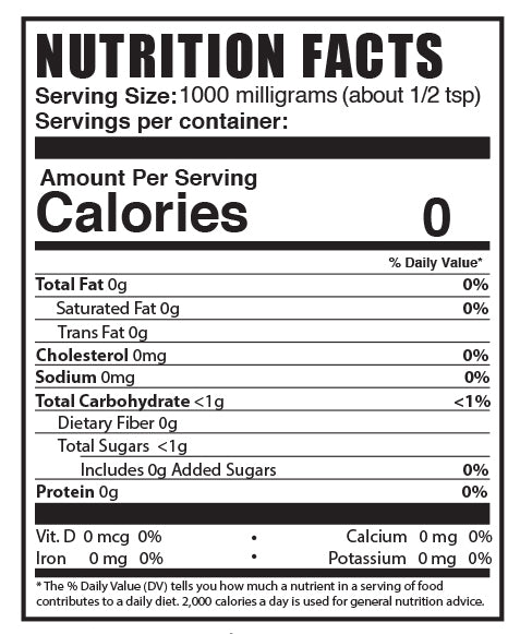 Fructose powder mini label