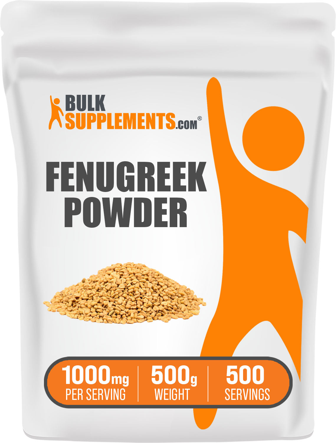 BulkSupplements.com Fenugreek Powder 500g bag image