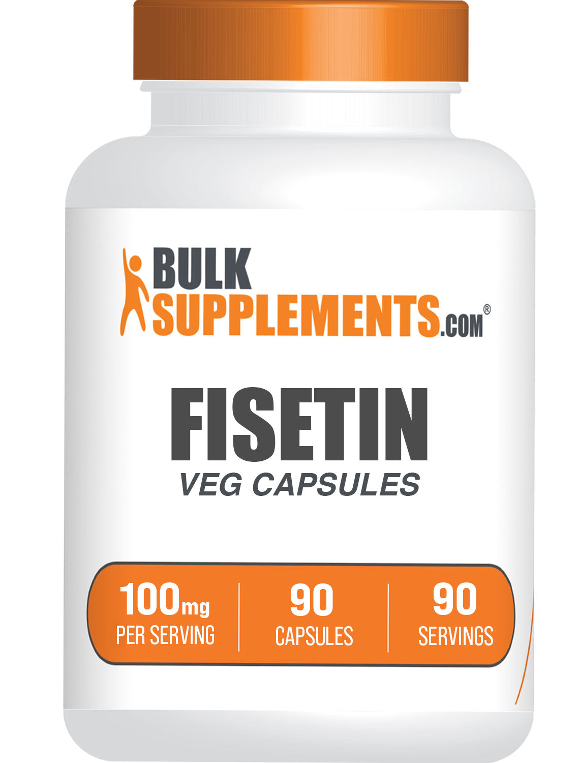 BulkSupplements.com Fisetin Capsules 90 ct bottle image