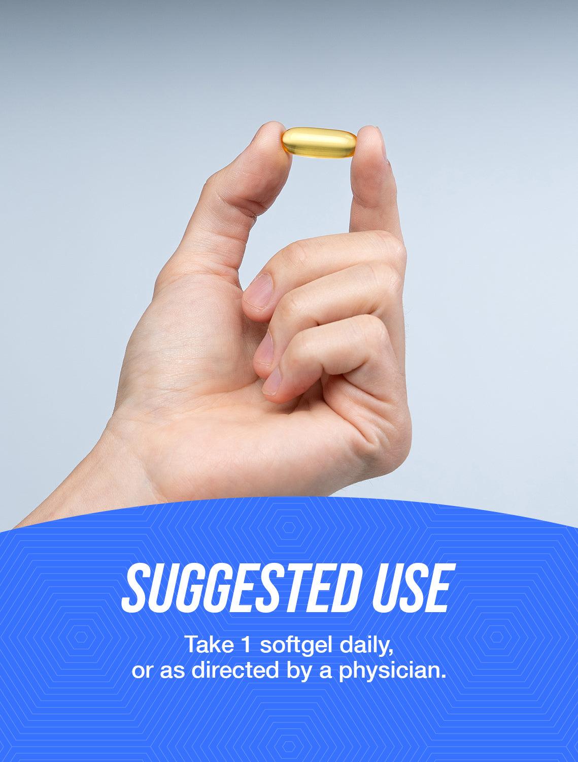 Fish oil softgels suggested use image