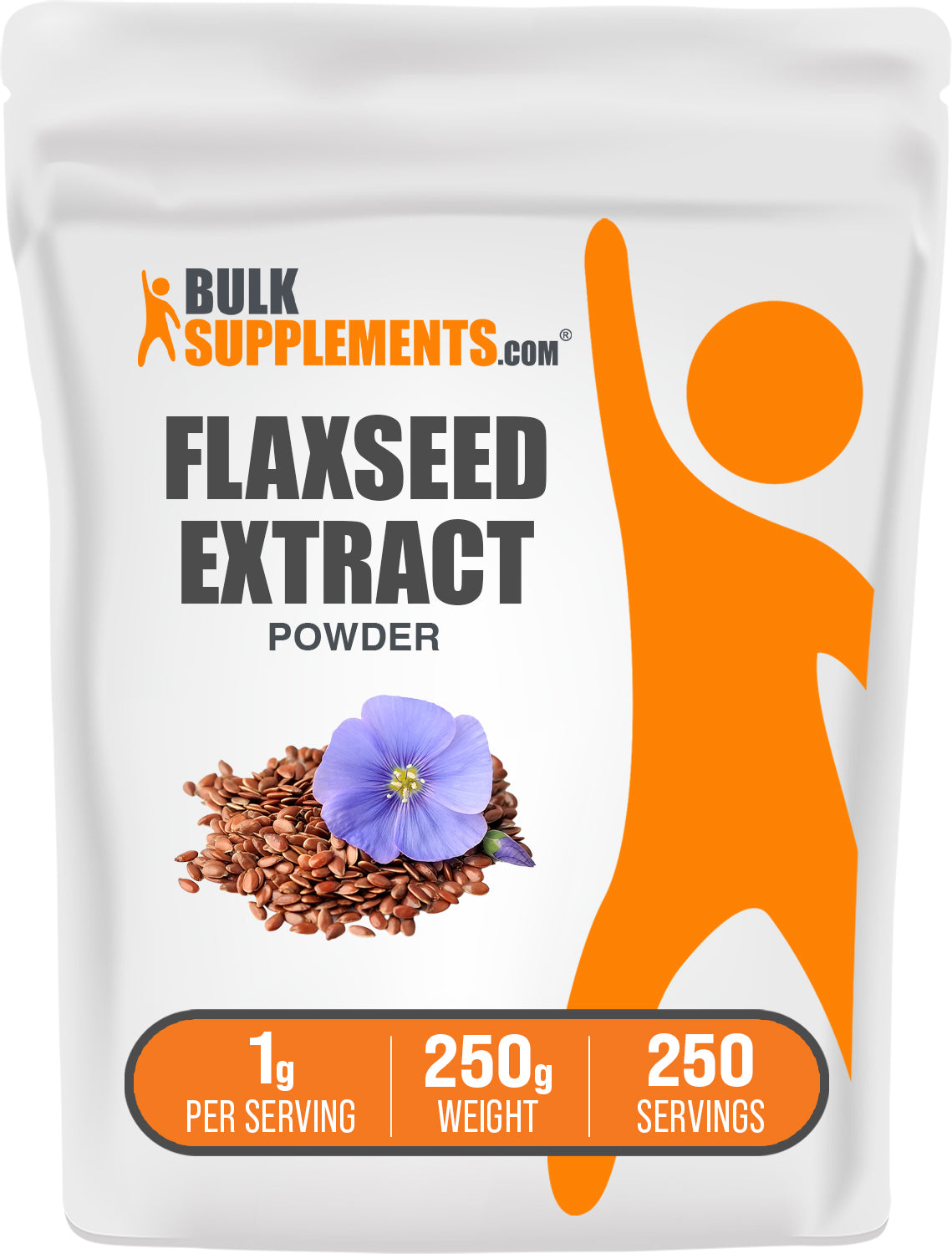 BulkSupplements Flaxseed Extract Powder Bag