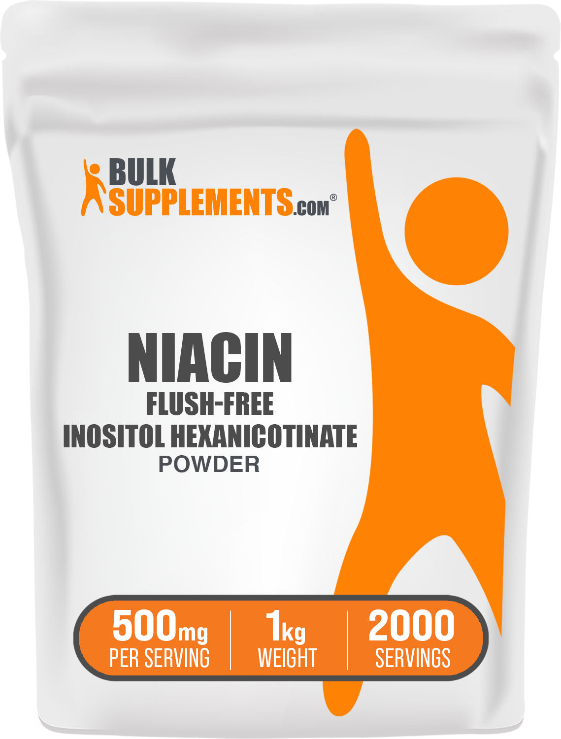 BulkSupplements.com Flush-Free Niacin Powder 1kg bag