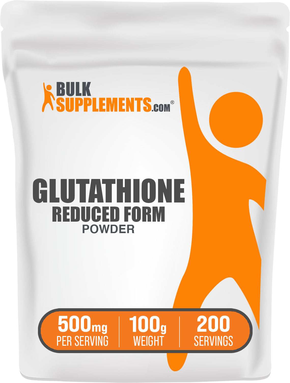 BulkSupplements.com Glutathione Powder (Reduced Form) 100g bag image