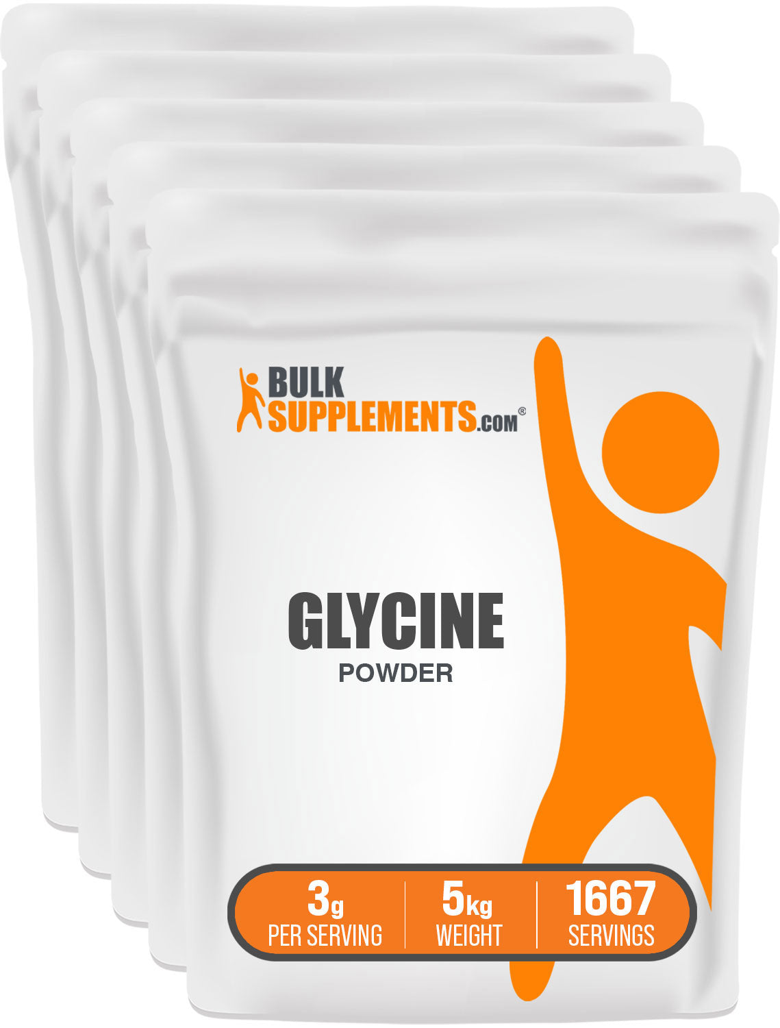 BulkSupplements.com Glycine Powder 5kg bag image