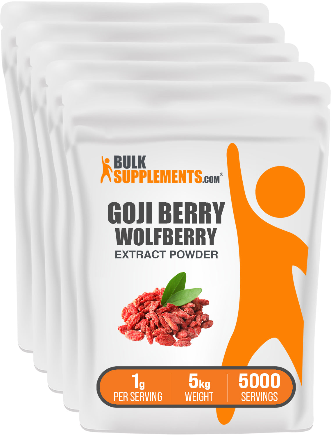 BulkSupplements.com Wolfberry Extract (Goji Berry) Powder 5kg bag image