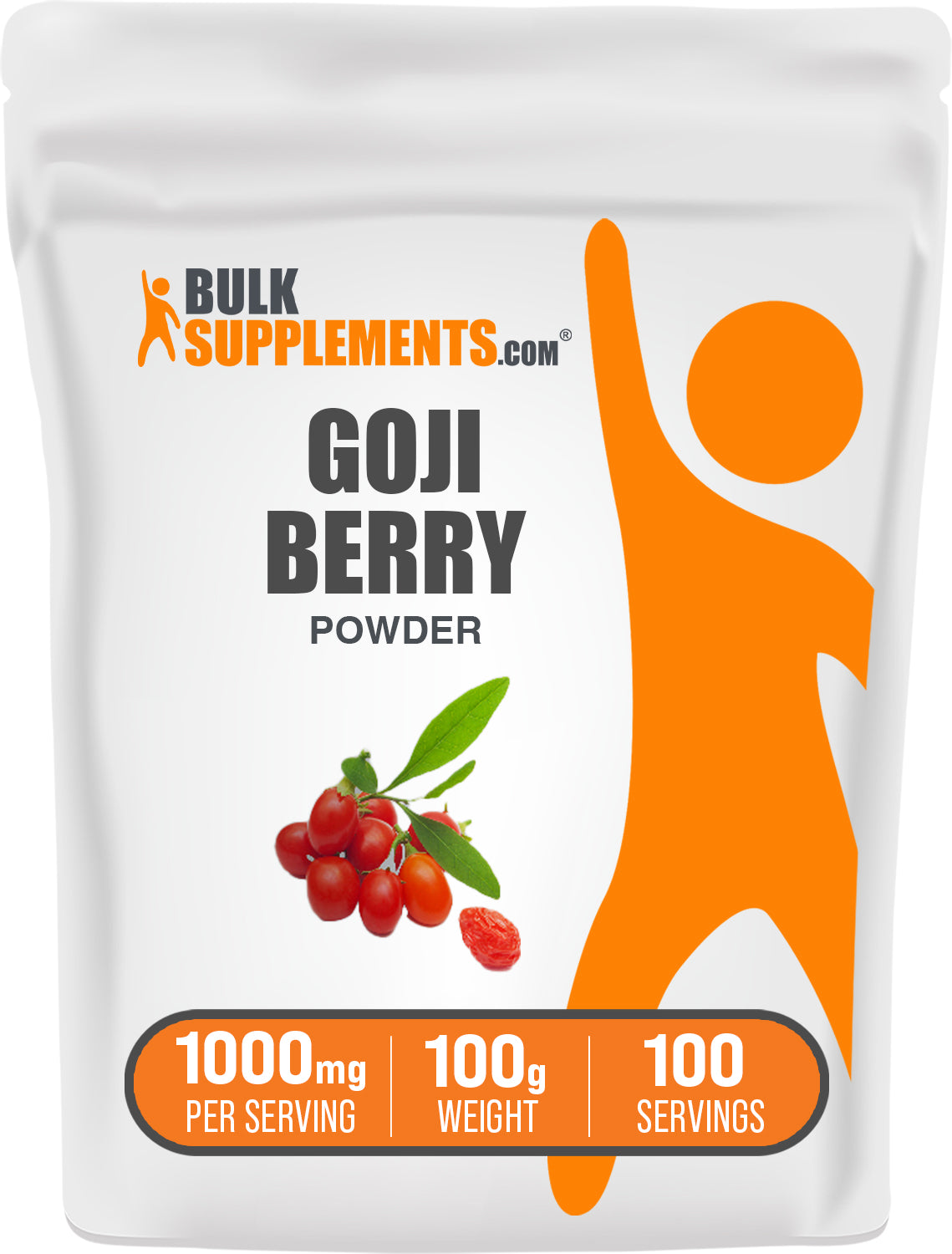 BulkSupplements.com Goji Juice Powder 100g bag image