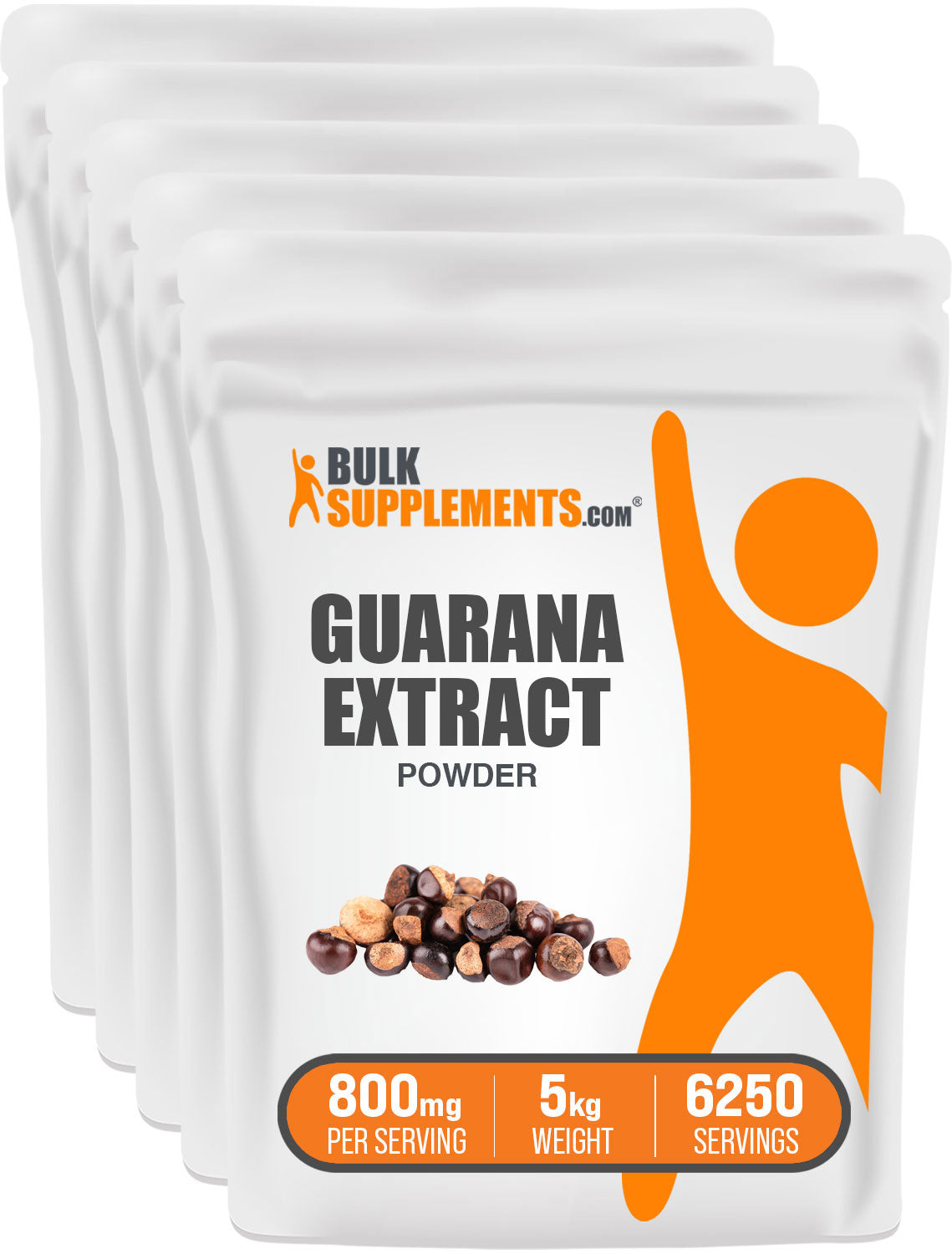 BulkSupplements.com Guarana Extract Powder 5kg bag image