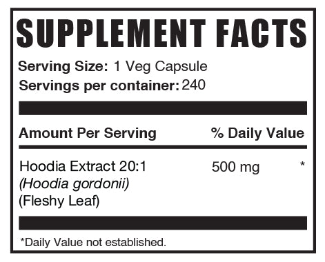 Hoodia capsules mini label