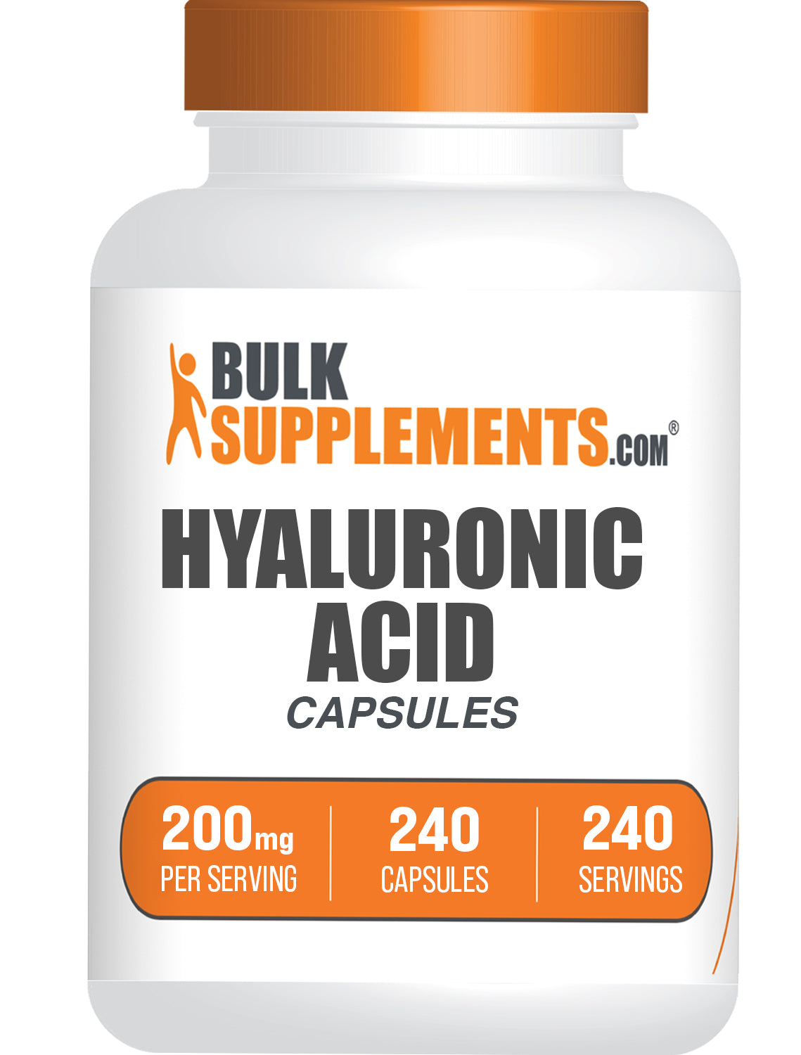 BulkSupplements.com Hyaluronic Acid 240 capsules bottle image