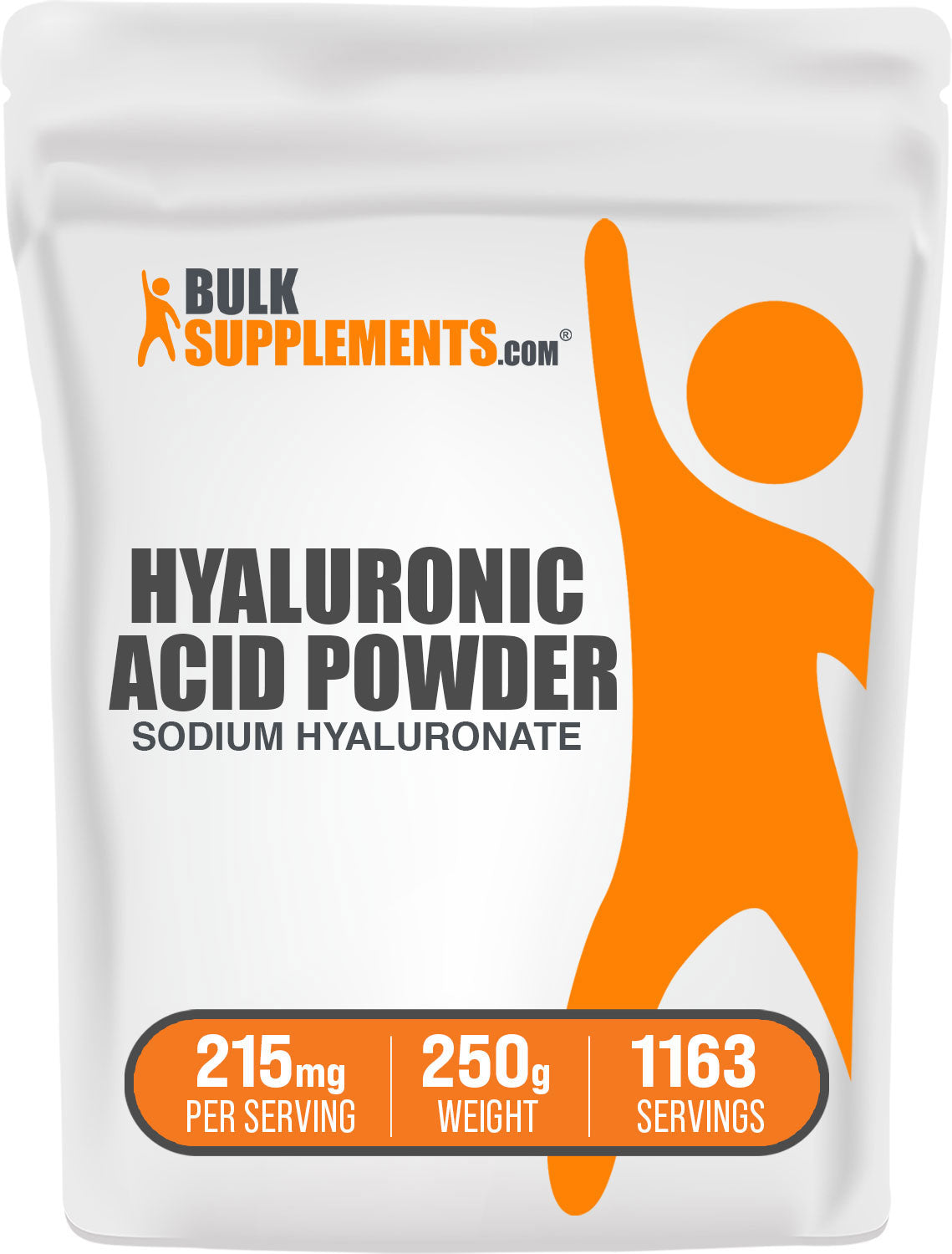 BulkSupplements.com Hyaluronic Acid Powder 250g bag image