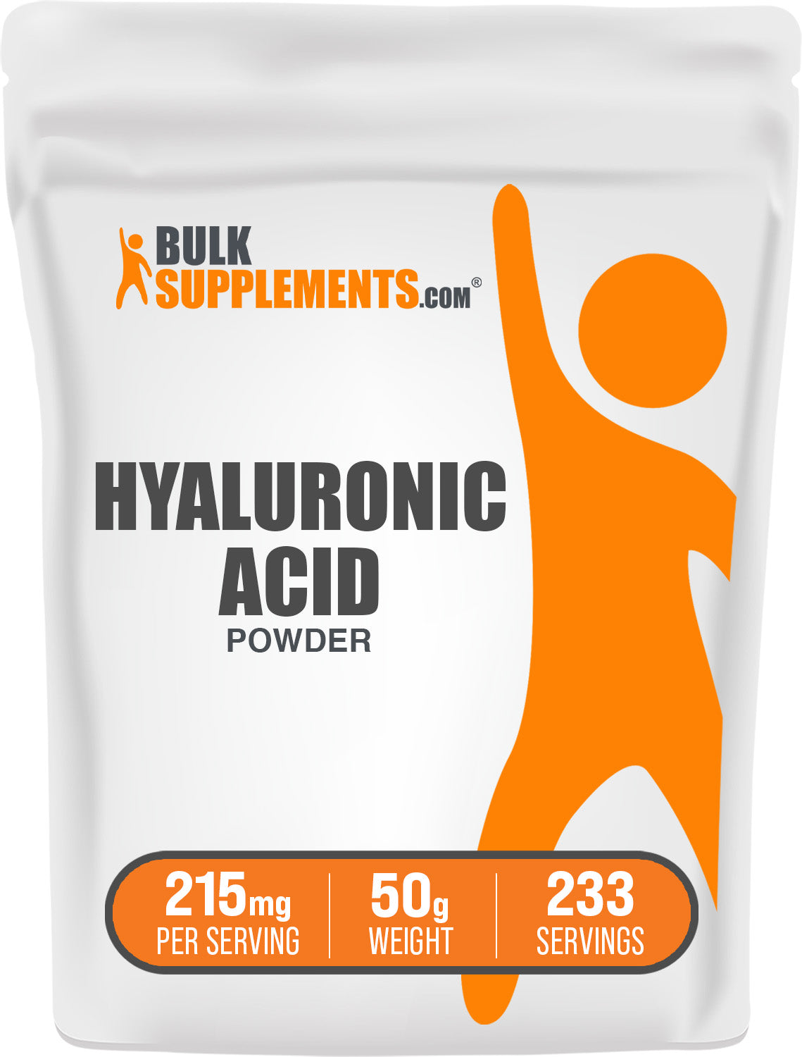 BulkSupplements.com Hyaluronic Acid Powder 50g bag image