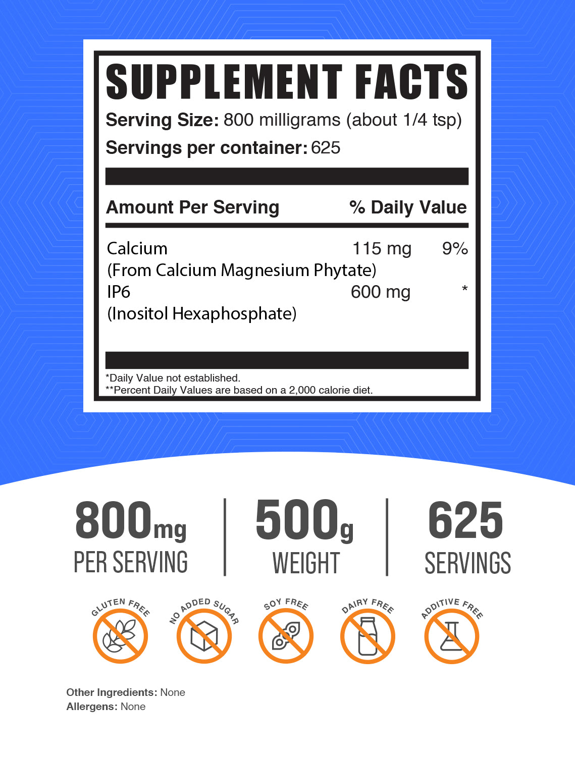 IP6 (Inositol Hexaphosphate) powder label 500g