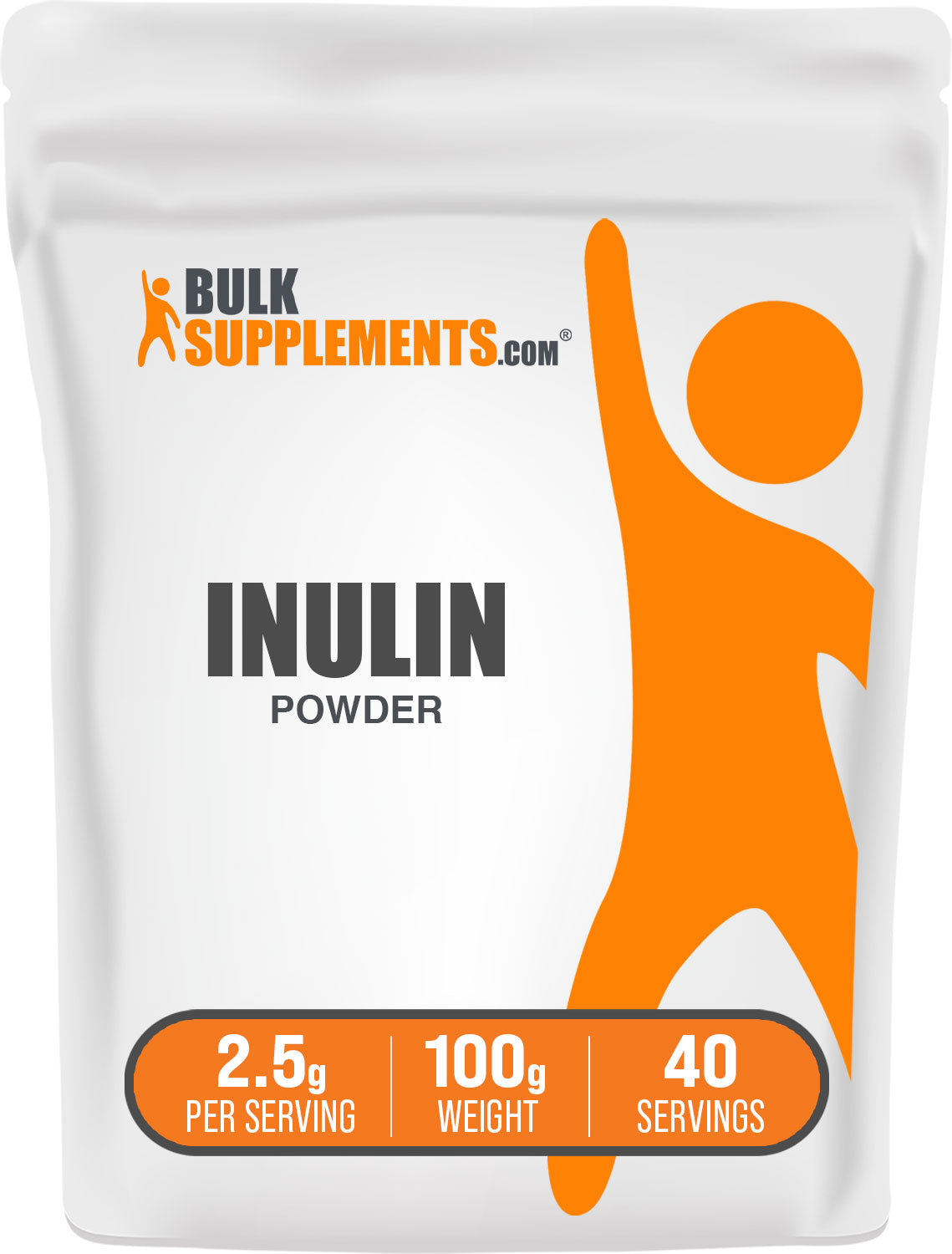 BulkSupplements.com Inulin Powder 100g bag image