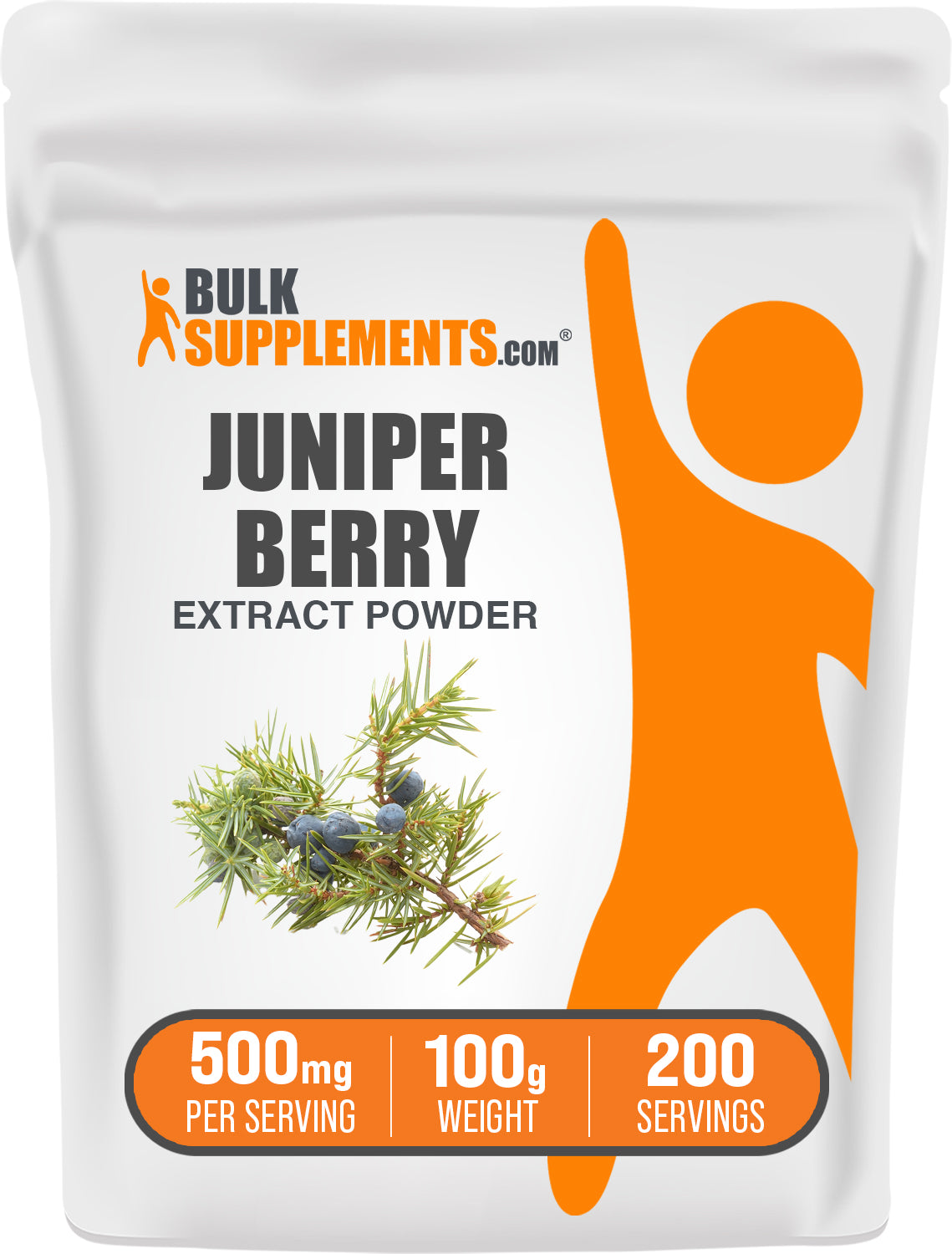 BulkSupplements.com Juniper Berry Extract Powder 100g bag image