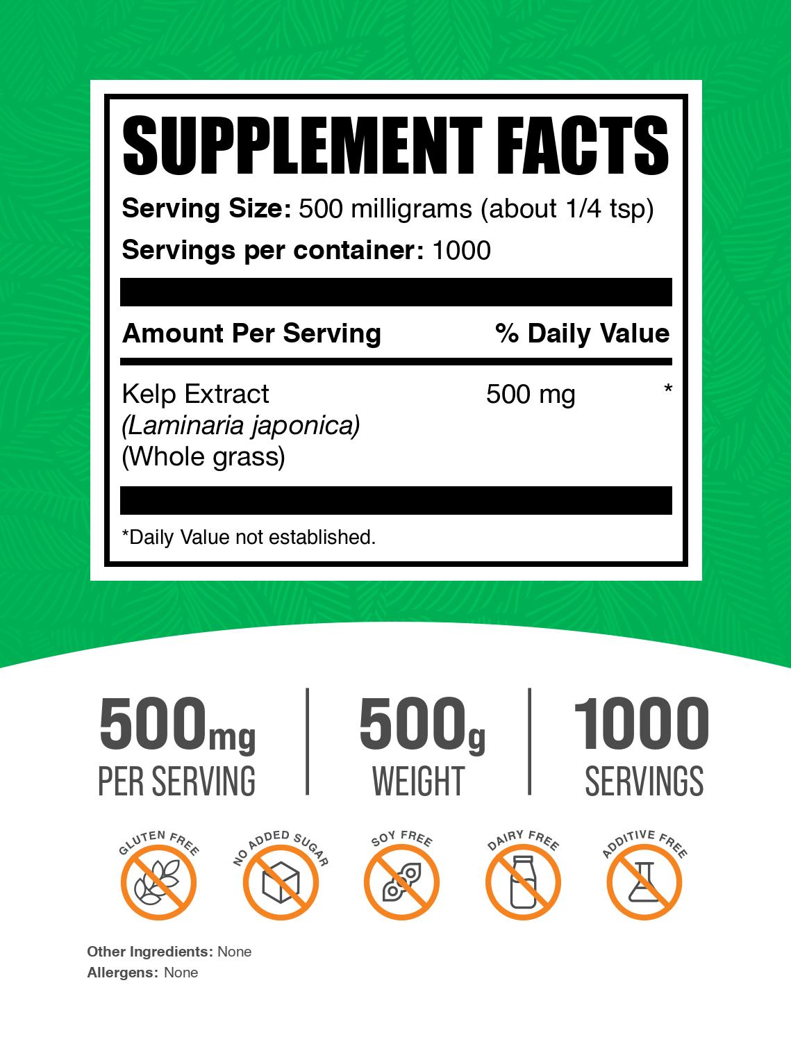 Kelp Extract powder label 500g