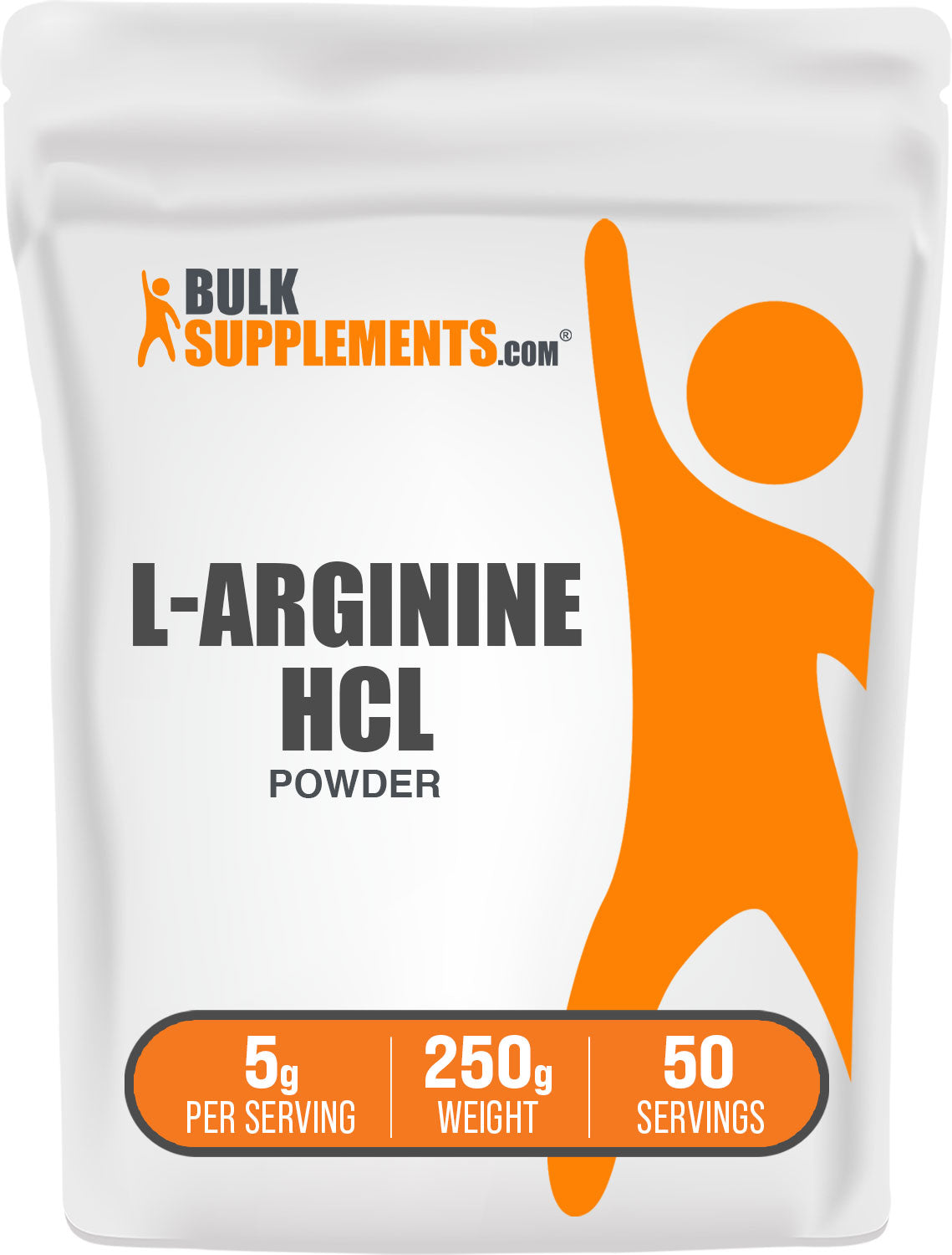 BulkSupplements.com L-Arginine HCl Powder 250g bag image