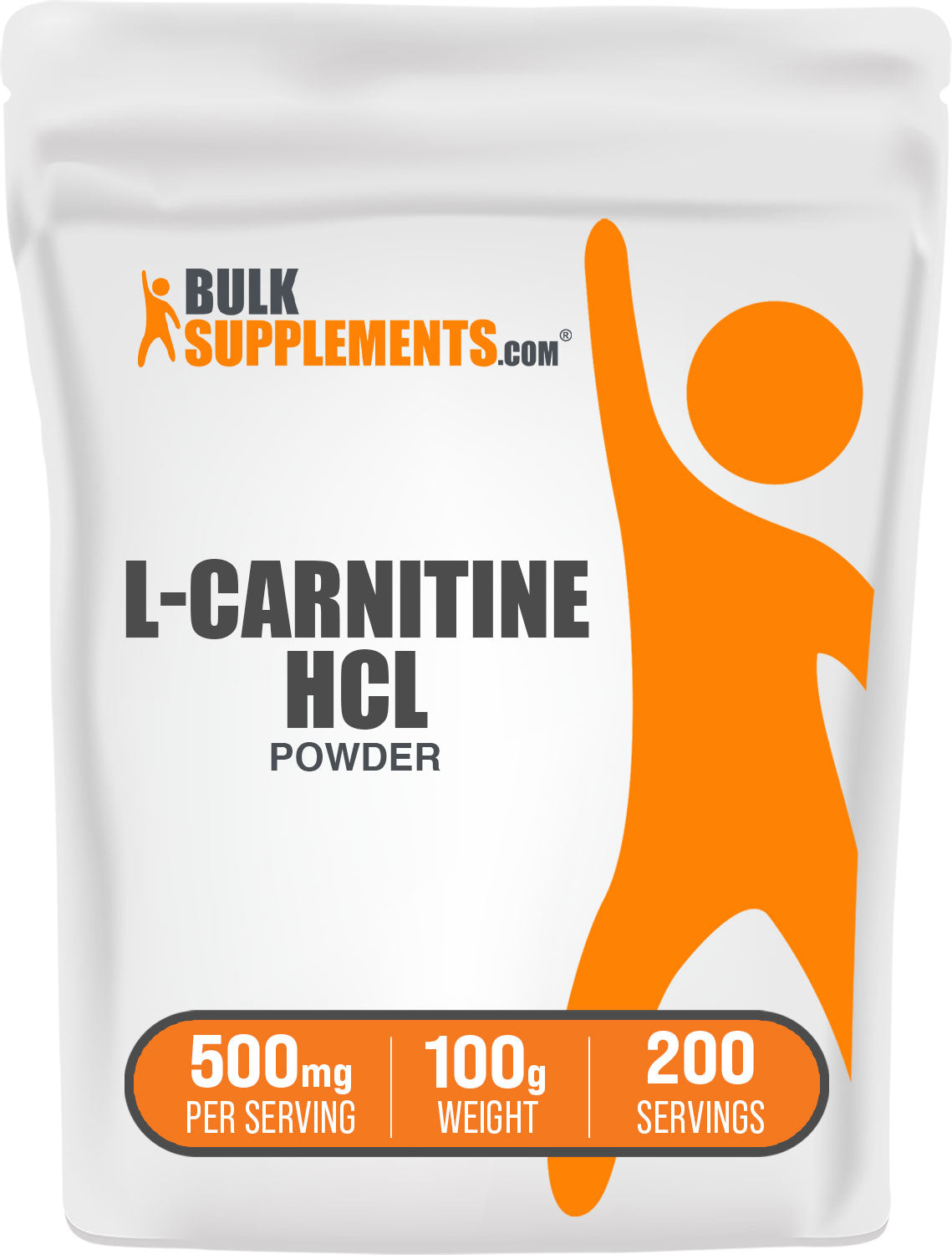 BulkSupplements.com L-Carnitine HCl Powder 100g bag image