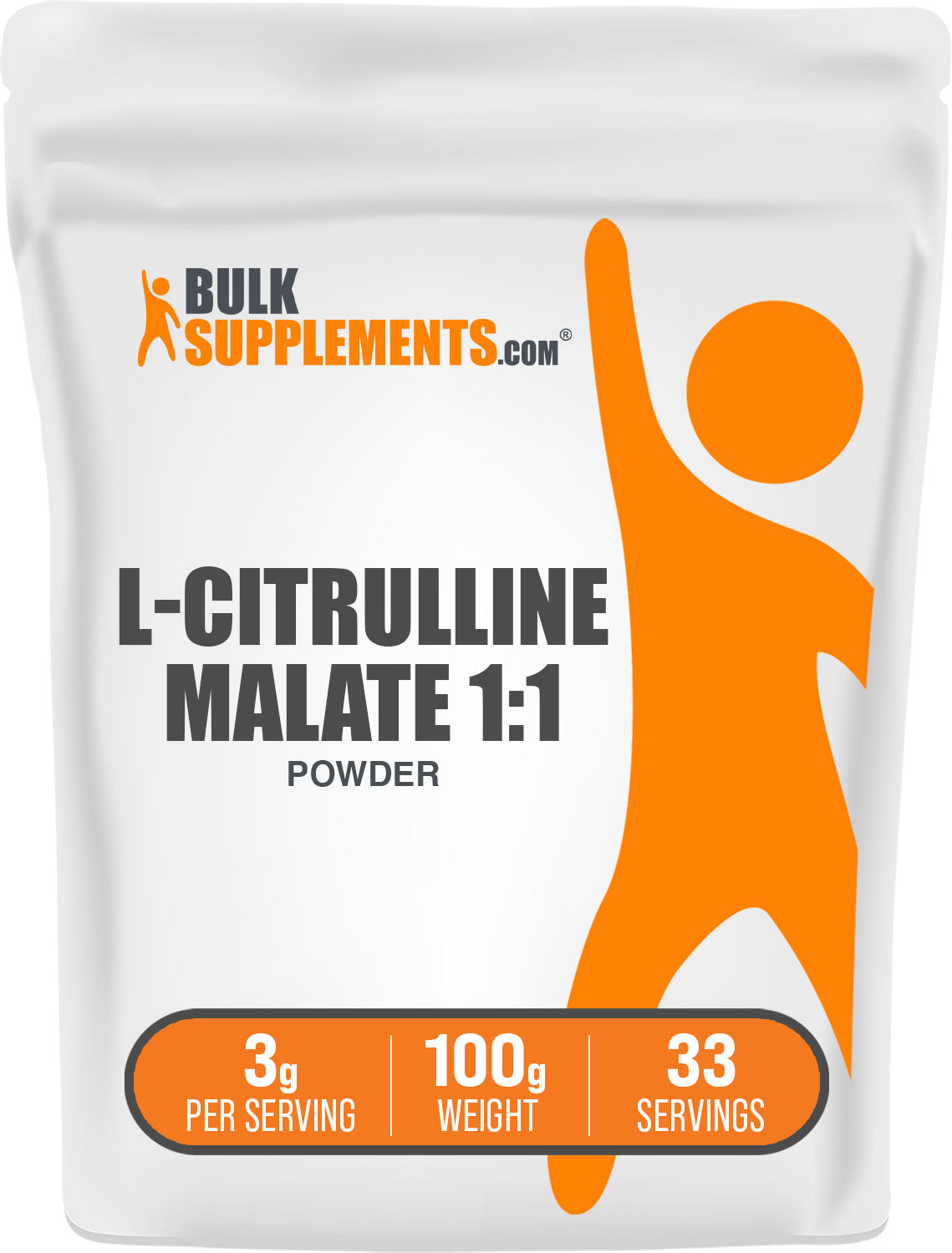 BulkSupplements.com L-Citrulline DL-Malate 1:1 Powder 100g bag image