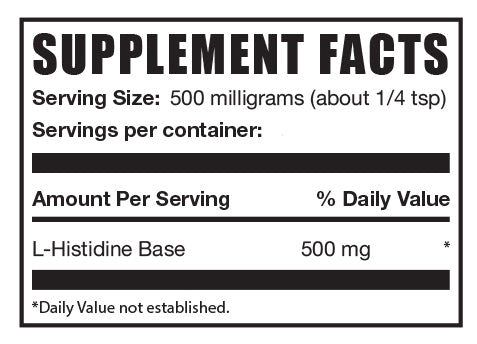 l-histidine base powder mini label