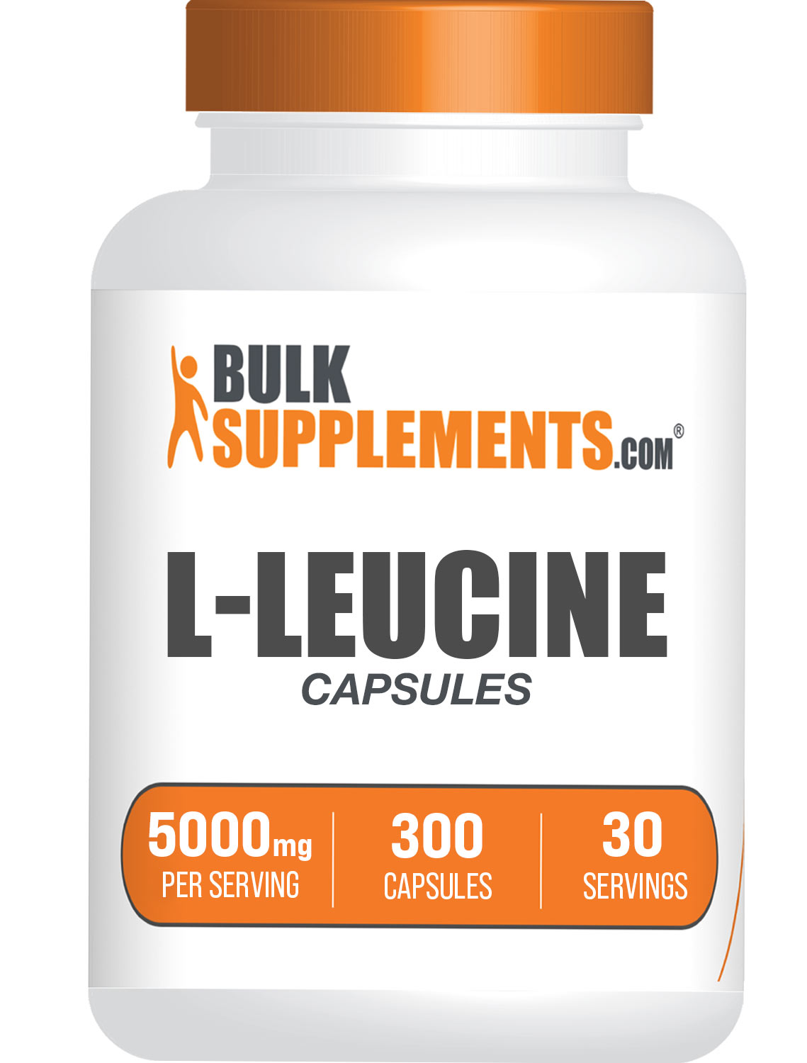 BulkSupplements.com L-Leucine Capsules 300 ct bottle image