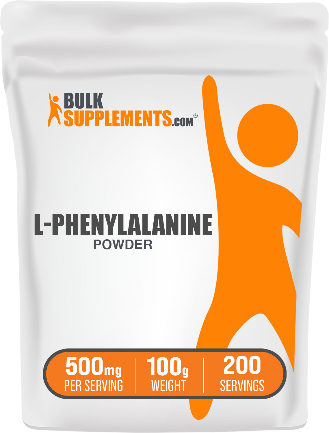 BulkSupplements.com L-Phenylalanine Powder 100g bag image