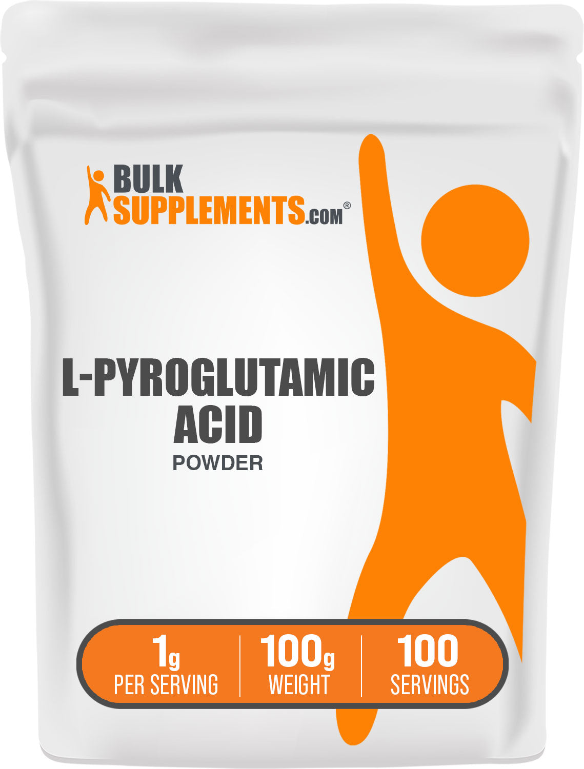 BulkSupplements.com L-Pyroglutamic Acid Powder 100g bag image