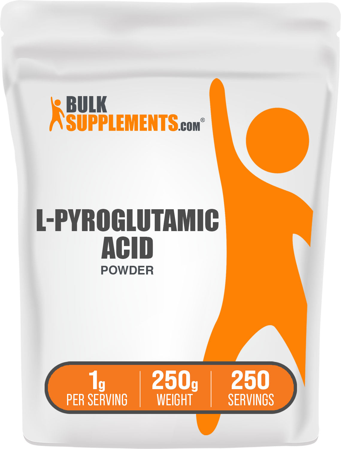 BulkSupplements.com L-Pyroglutamic Acid Powder 250g bag image