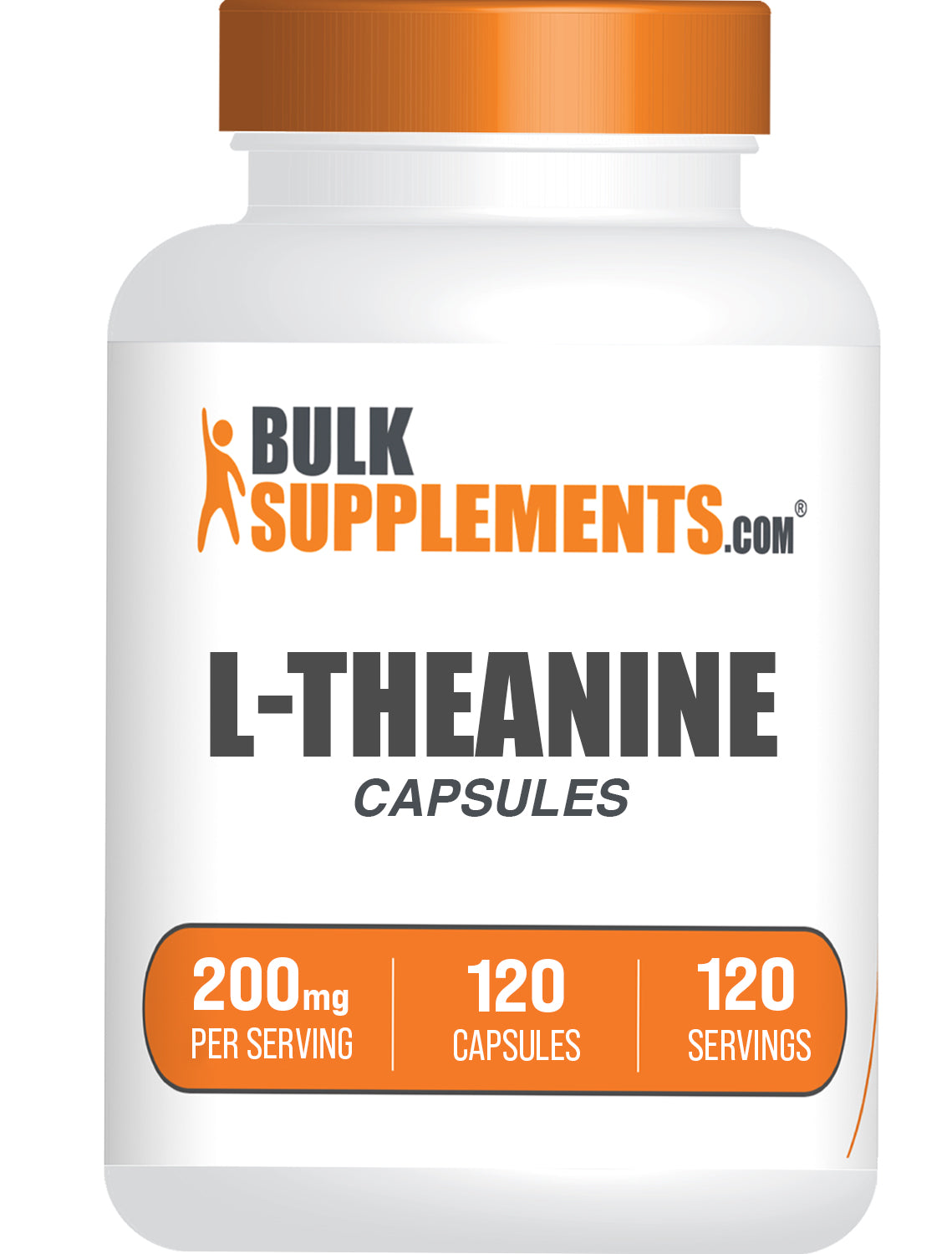 BulkSupplements.com L-Theanine 120 capsules bottle image