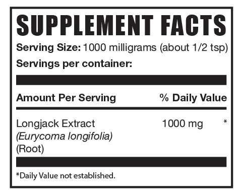 Longjack extract powder mini label