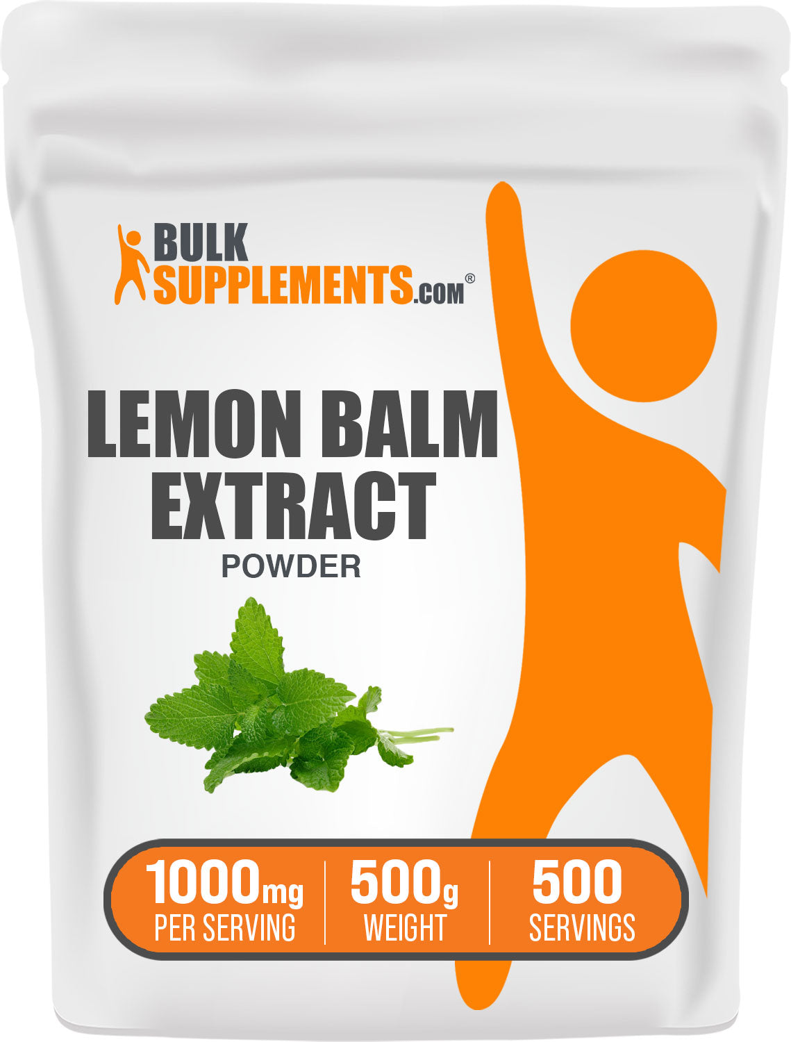 BulkSupplements.com Lemon Balm Extract Powder 500g bag image