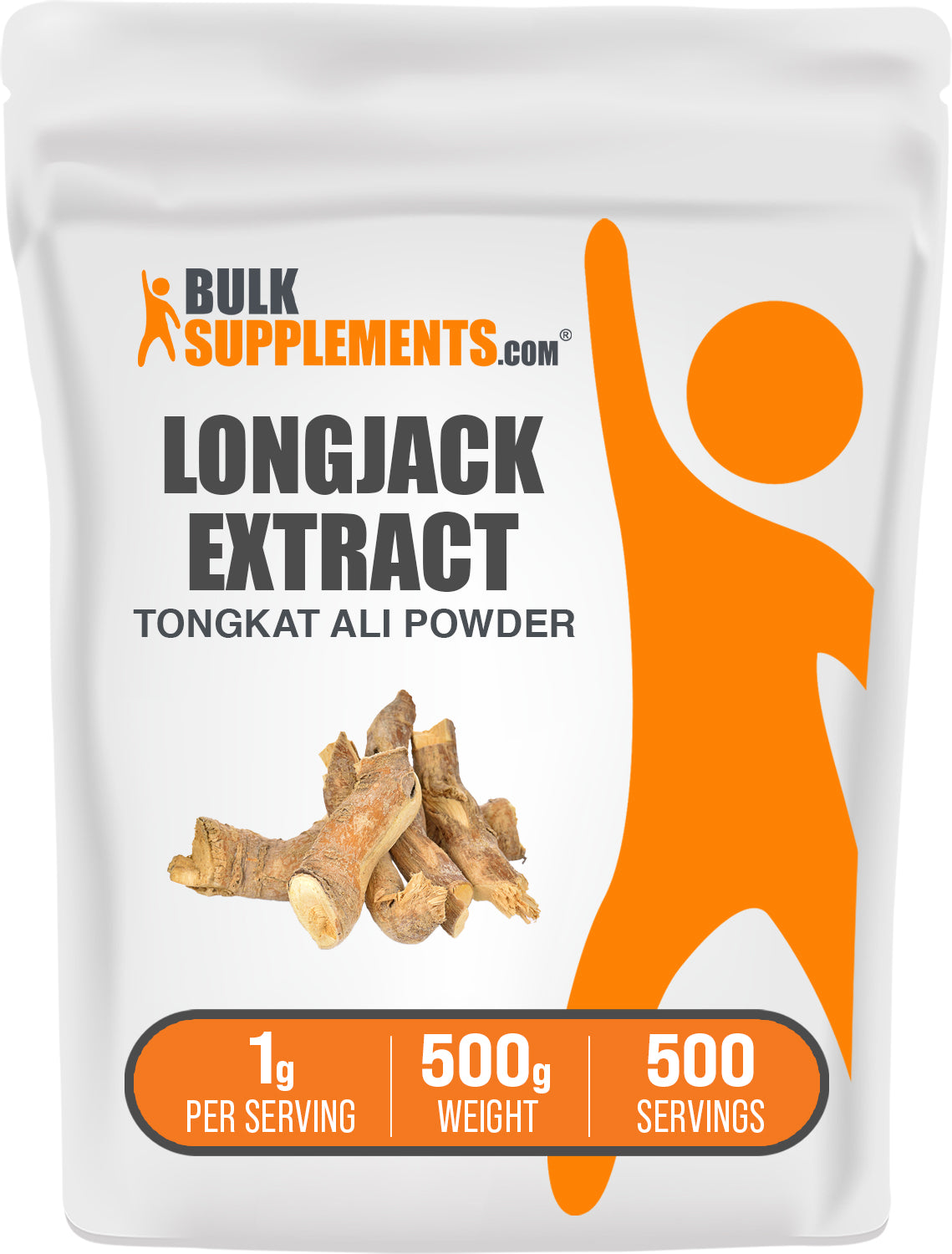 BulkSupplements.com Longjack Extract (Tongkat Ali) Powder 500g bag image