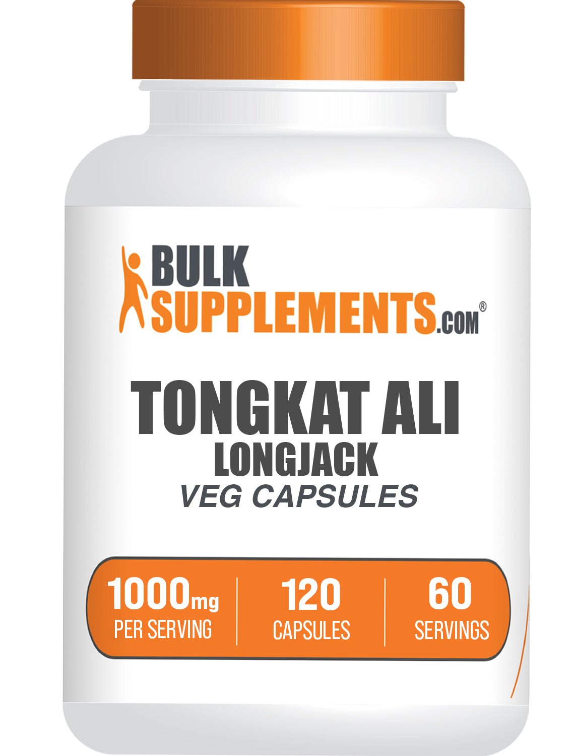 BulkSupplements.com Longjack Extract (Tongkat Ali) 120 ct capsules bottle image