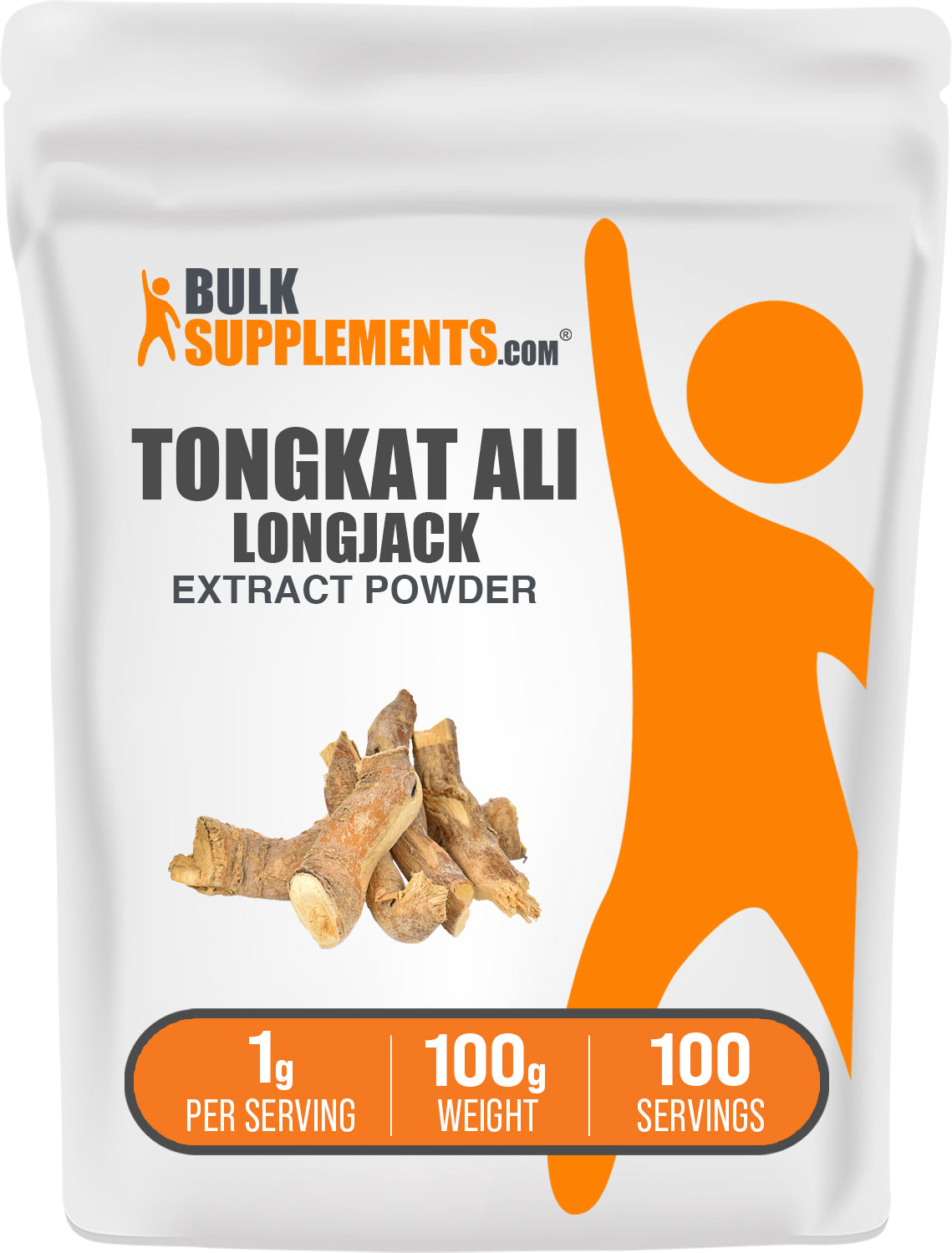 BulkSupplements.com Longjack Extract (Tongkat Ali) Powder 100g bag image