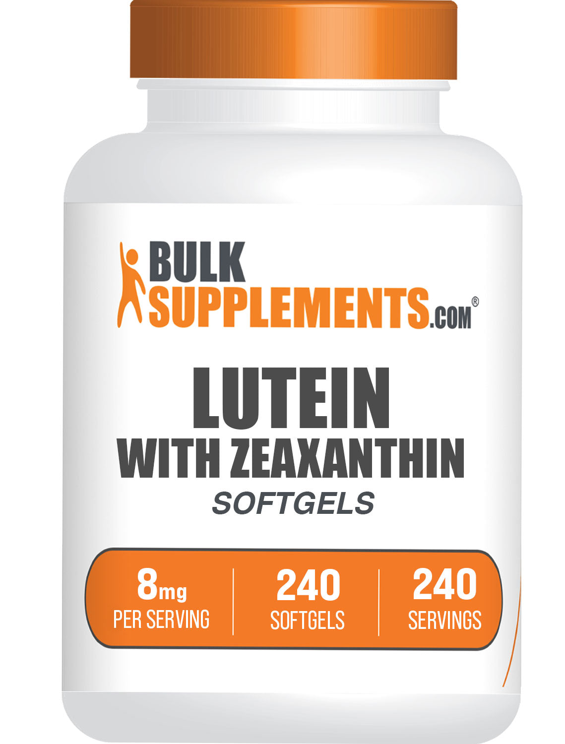 BulkSupplements.com Lutein with Zeaxanthin Softgels 240 ct bottle