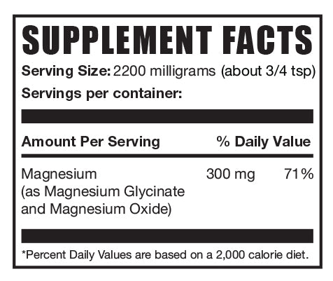 Magnesium glycinate powder mini label