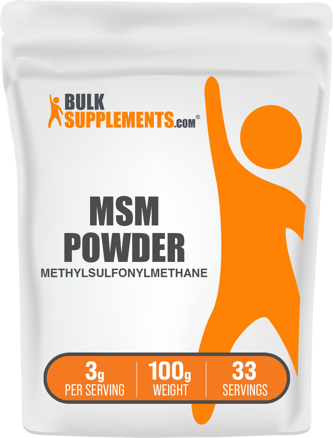 BulkSupplements.com MSM Powder 100g bag image