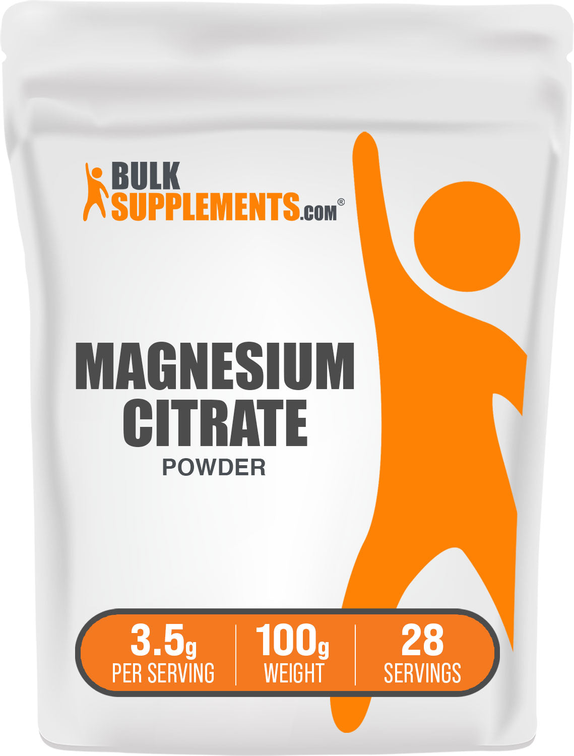 BulkSupplements.com Magnesium Citrate Powder 100g bag image