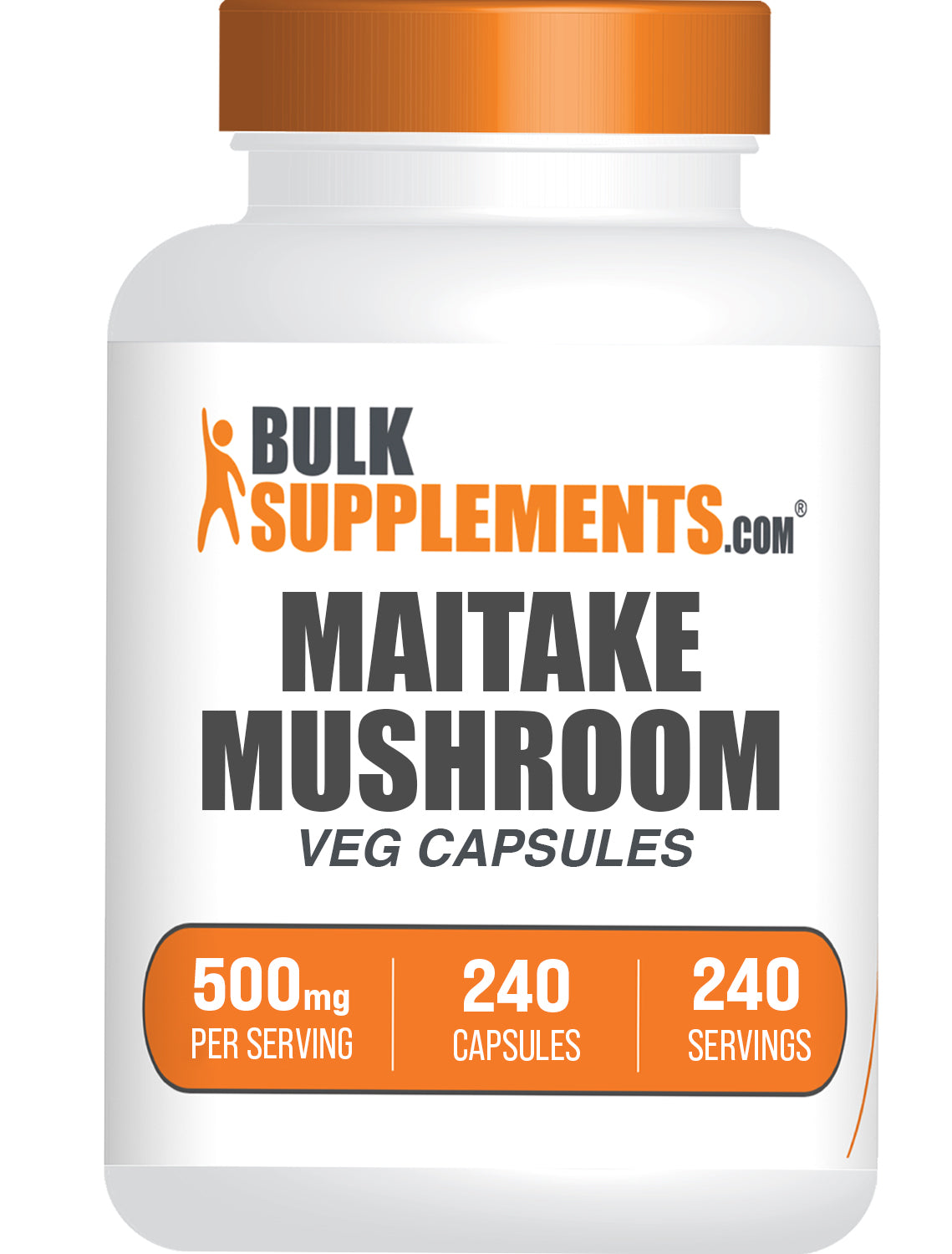 BulkSupplements.com Maitake Mushroom Extract 240 capsules bottle image