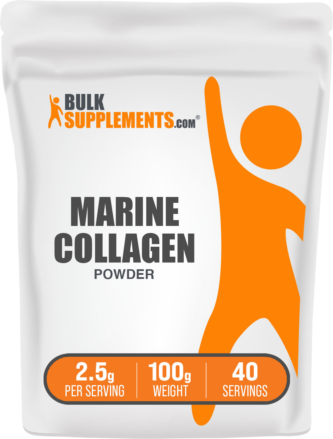 BulkSupplements.com Marine Collagen Powder 100g bag image