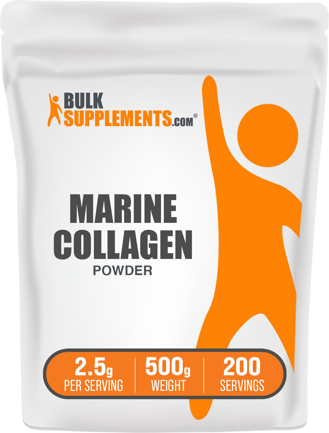 BulkSupplements.com Marine Collagen Powder 500g bag image