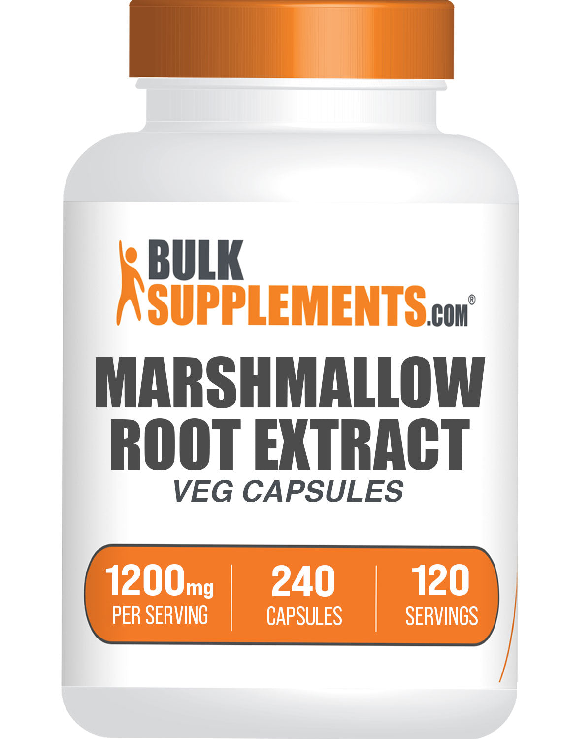 BulkSupplements.com Marshmallow Root Extract Capsules 240 ct bottle image