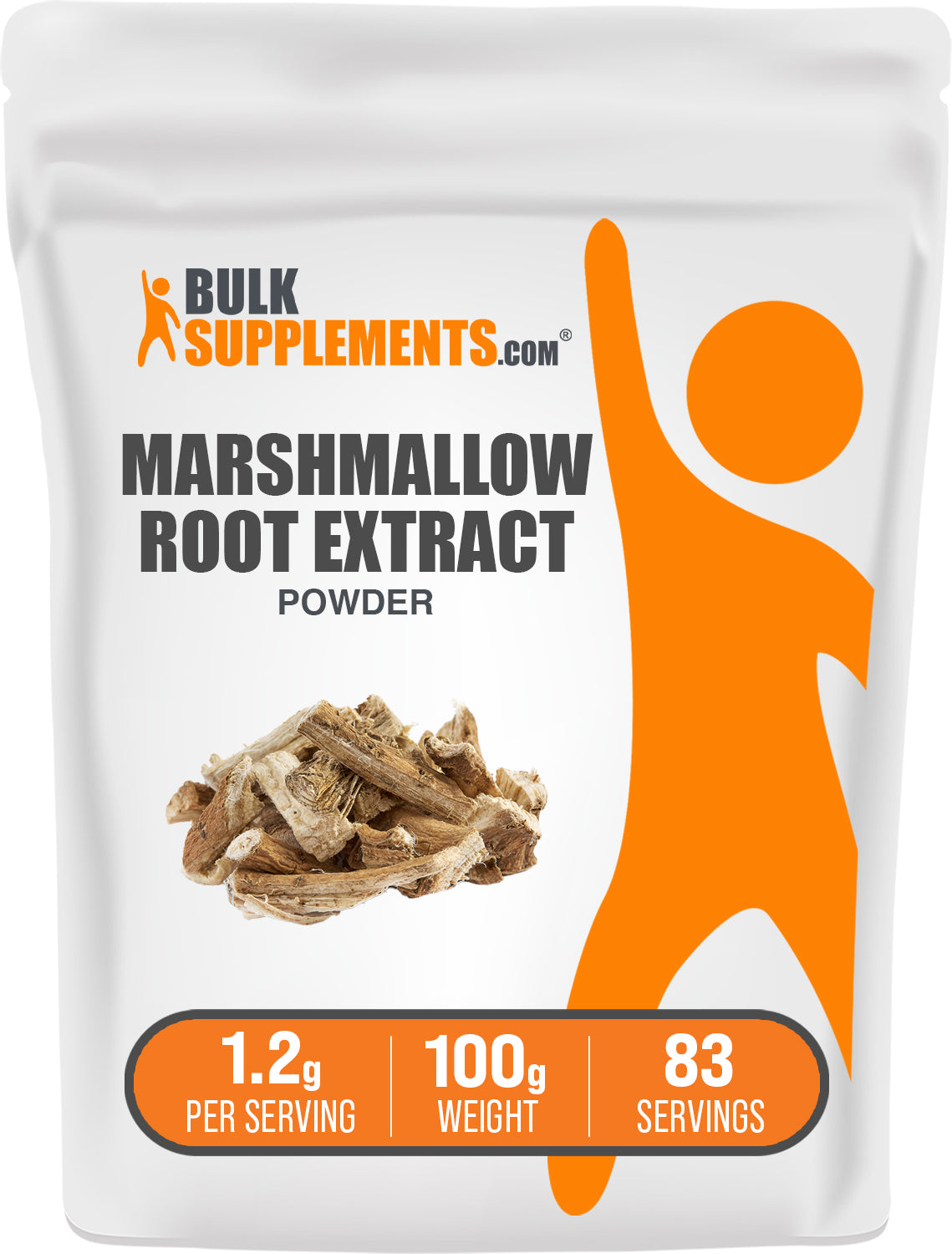 BulkSupplements.com Marshmallow Root Extract Powder 100g bag image