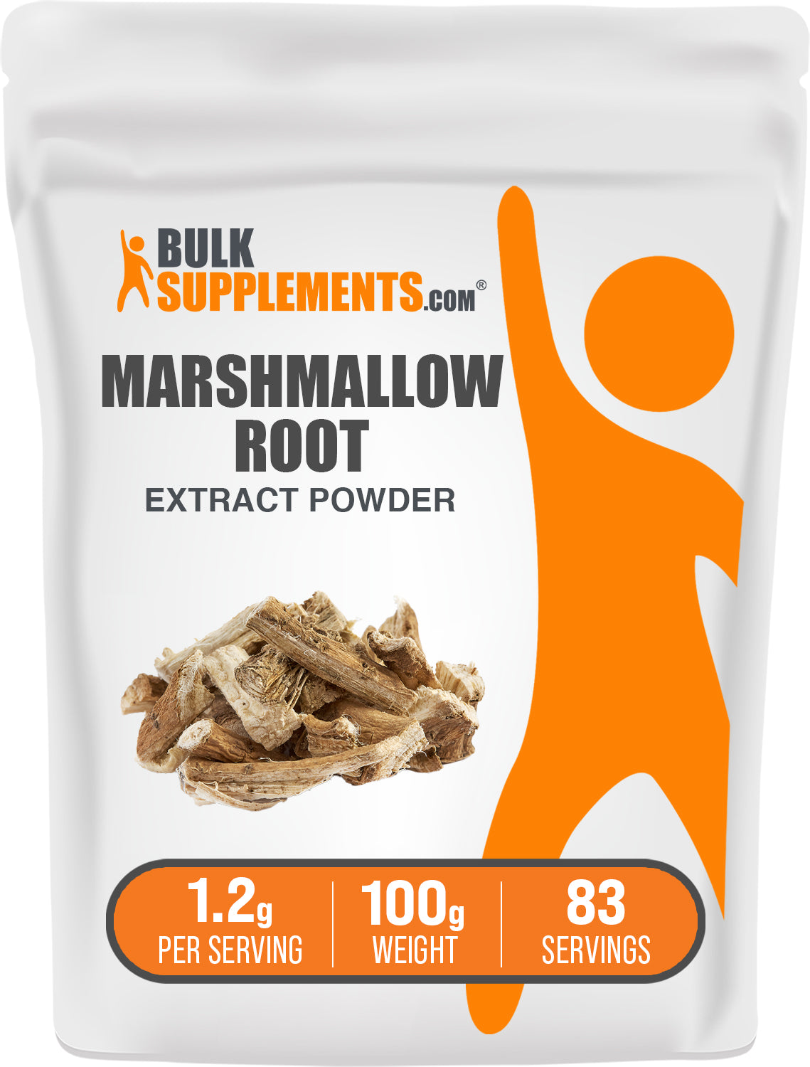 BulkSupplements.com Marshmallow Root Extract Powder 100g bag image