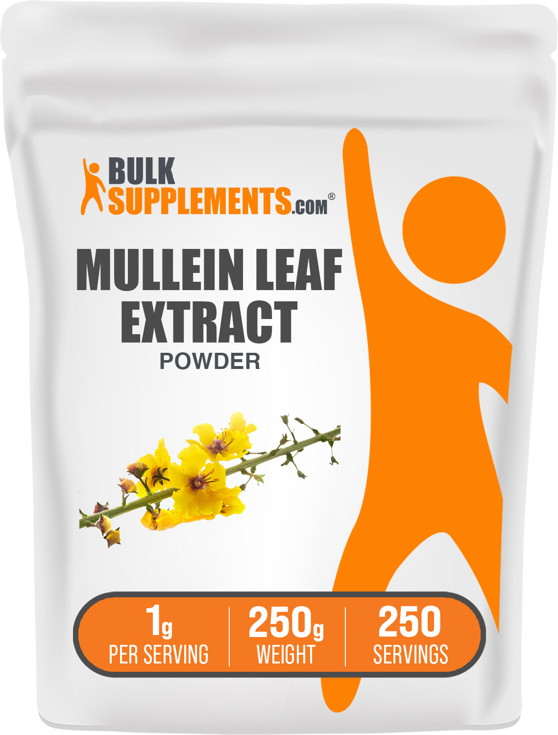 BulkSupplements.com Mullein Leaf Extract Powder 250g bag image