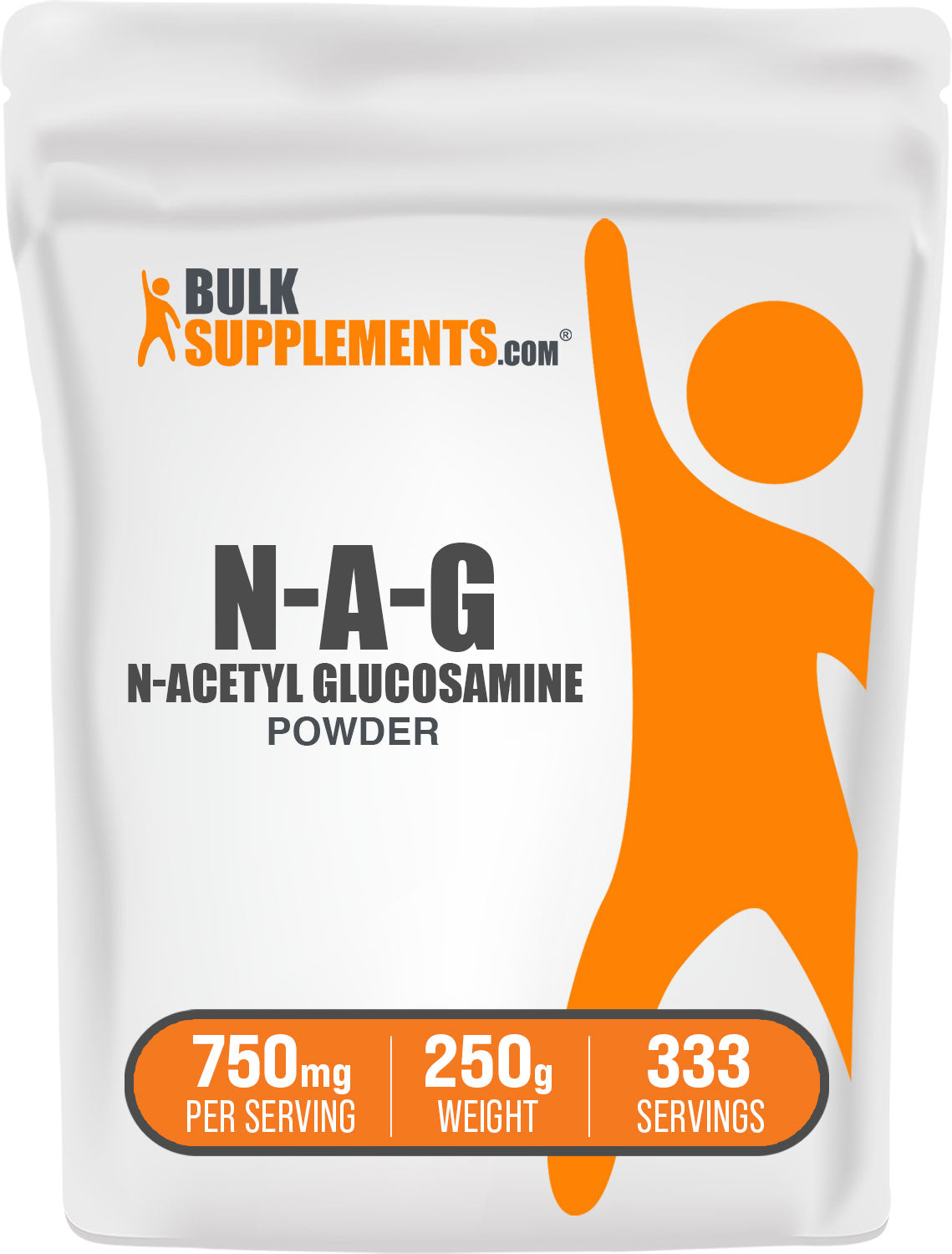 BulkSupplements.com N-Acetyl D-Glucosamine (NAG) Powder 250g bag image