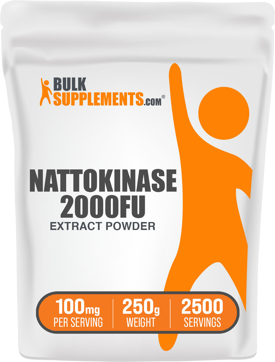 BulkSupplements.com Nattokinase Powder 2000FU 250g Bag