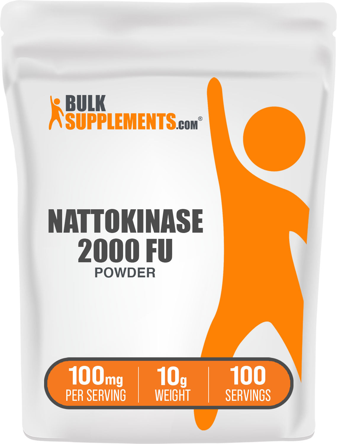 BulkSupplements.com Nattokinase Powder 10g bag image